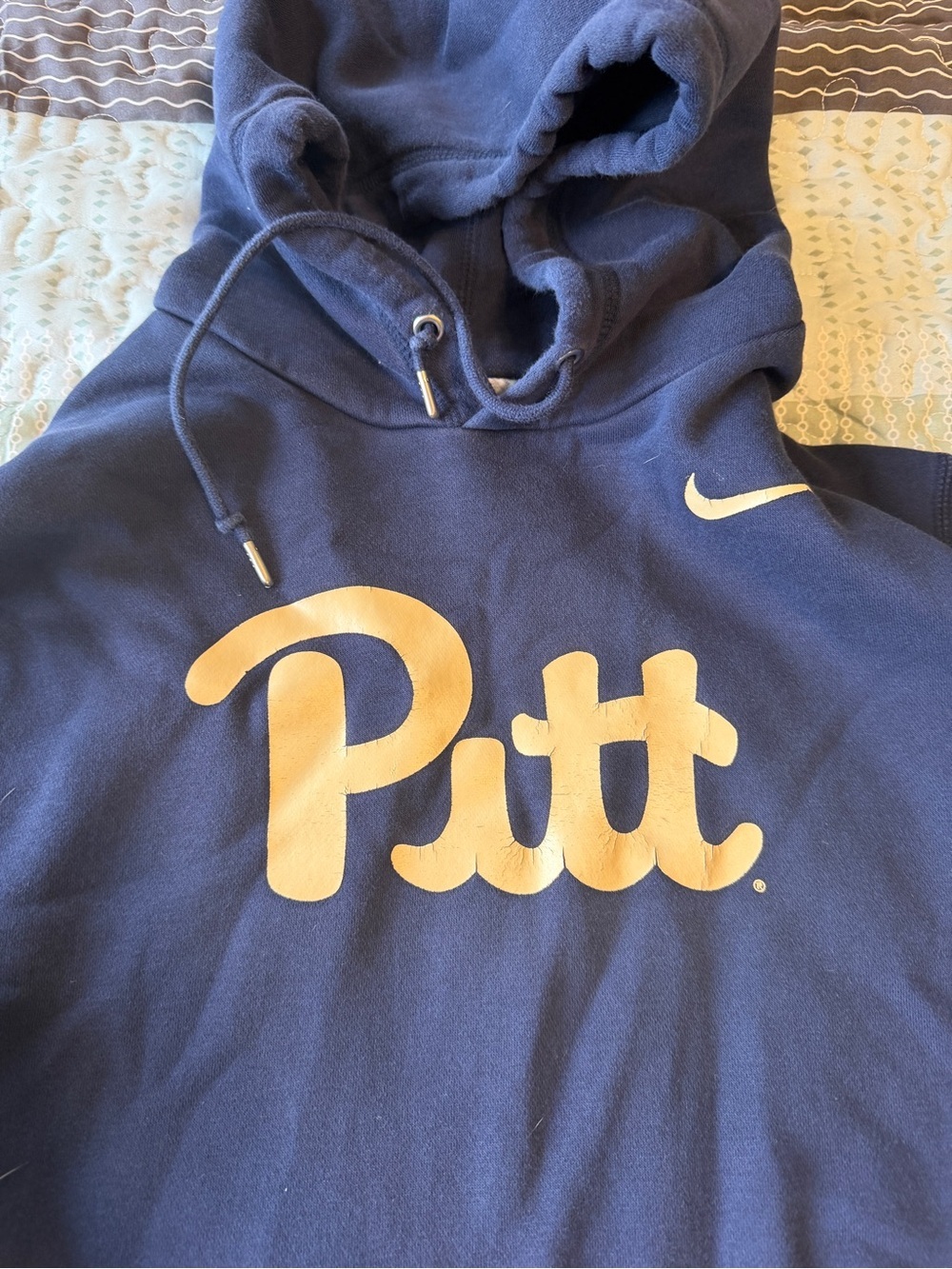 Nike Navy & Gold Pitt Pullover Hoodie